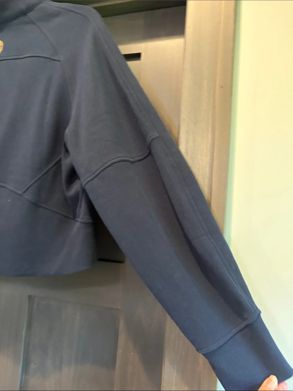 Lululemon Oversized Funnel Half-Zip Scuba with Gold Logo